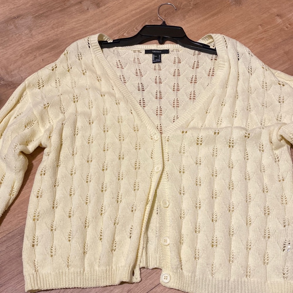 Yellow cardigan